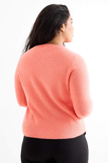 Damen - Feinstrick-Pullover - orange
