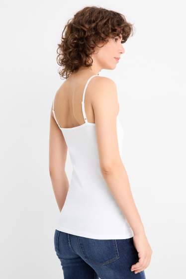 Damen - Multipack 2er - Basic-Top - weiß