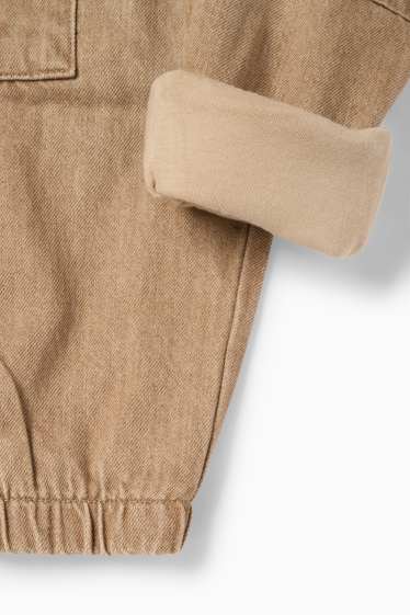 Copii - Băieți - Loose fit jeans - jeans termoizolanți - maro deschis