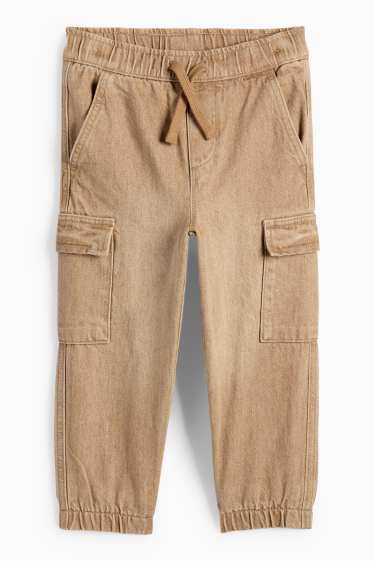 Copii - Băieți - Loose fit jeans - jeans termoizolanți - maro deschis