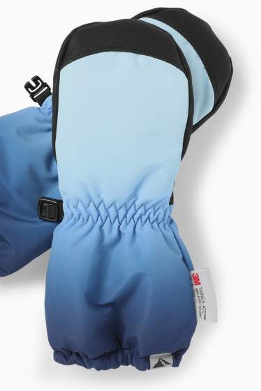 Bambine - Muffole da sci - impermeabili - fantasia - blu / nero