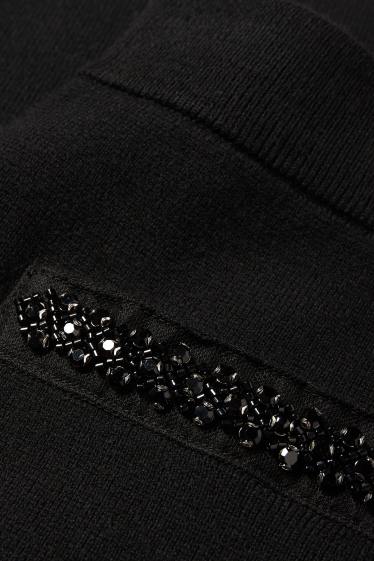 Women - Knitted skirt - black
