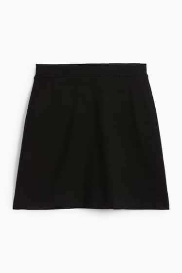 Women - Knitted skirt - black