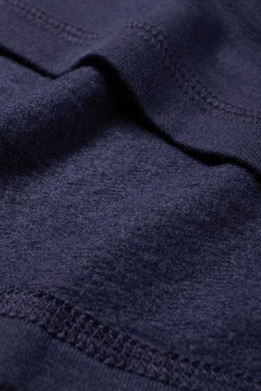 Dámské - Tričko s dlouhým rukávem - slim fit - tmavomodrá