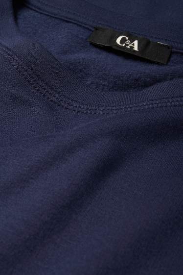 Dámské - Tričko s dlouhým rukávem - slim fit - tmavomodrá
