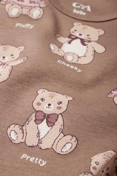 Baby Mädchen - Teddybär - Baby-Body - braun