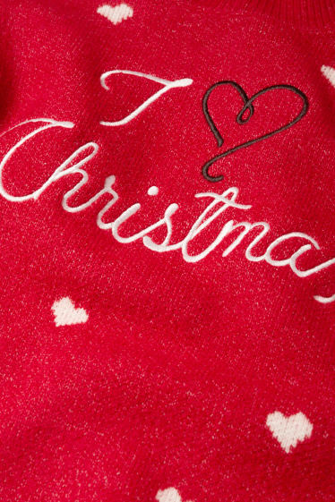 Femmes - Pull de Noël - I Love Christmas - rouge