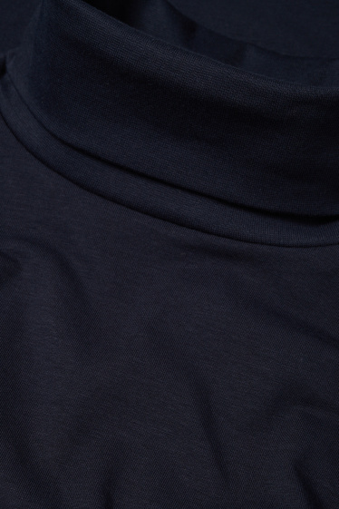 Home - Samarreta de coll alt - blau fosc