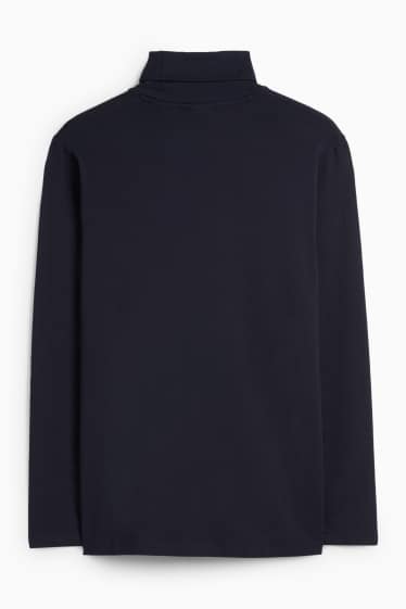 Home - Samarreta de coll alt - blau fosc
