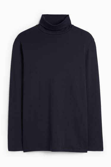 Home - Samarreta de coll alt - blau fosc