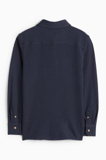 Nen - Camisa - texturada - blau fosc