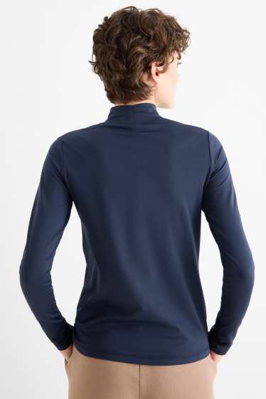 Dámské - Termo tričko s dlouhým rukávem basic - regular fit - tmavomodrá