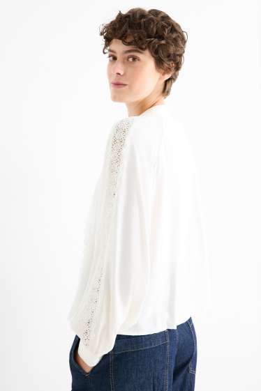 Damen - Bluse - weiß