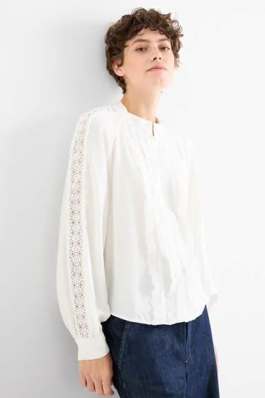 Damen - Bluse - weiß