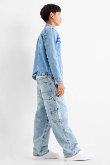 Kinderen: jongens - Baggy jeans - thermojeans - jeanslichtblauw