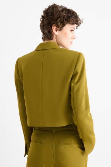 Damen - Crop Blazer - Regular Fit - grün