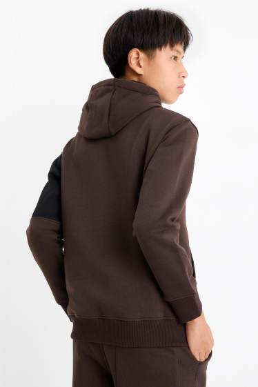 Kinderen: jongens - Hoodie - donkerbruin