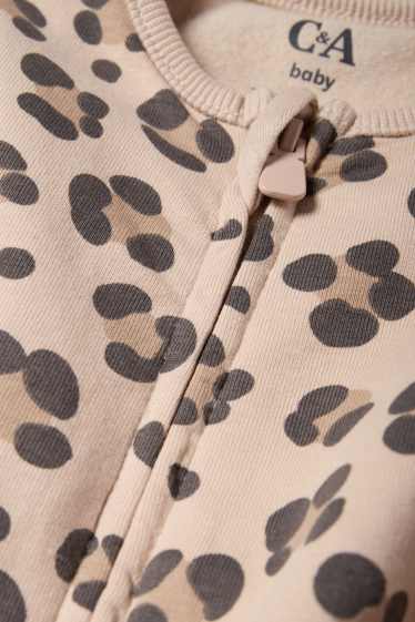 Baby Mädchen - Baby-Schlafanzug - gemustert - schwarz / beige