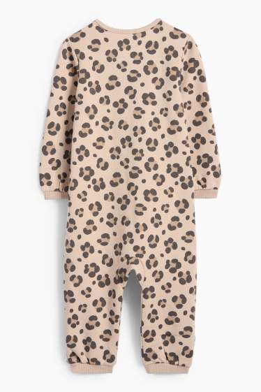 Baby Mädchen - Baby-Schlafanzug - gemustert - schwarz / beige
