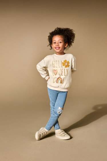 Enfants filles - Chiens - jegging jean - jean bleu clair