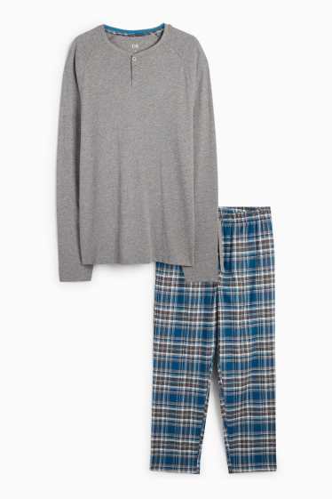 Home - Pijama amb pantalons de franel·la - gris