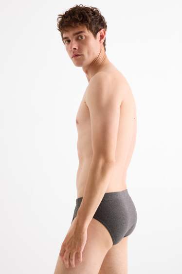 Men - Multipack of 3 - briefs - gray