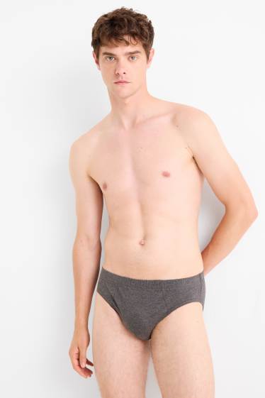 Men - Multipack of 3 - briefs - gray