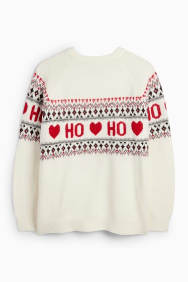 Damen - Weihnachtspullover - weiss