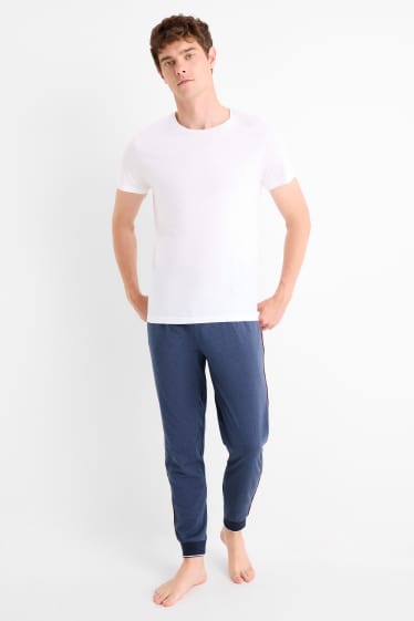 Herren - Pyjamahose - dunkelblau