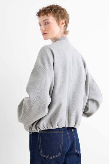 Damen - Bomberjacke - hellgrau