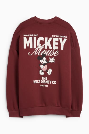 Damen - Sweatshirt - Micky Maus - dunkelrot