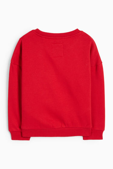 Niñas - Minnie Mouse - sudadera - brillos - rojo