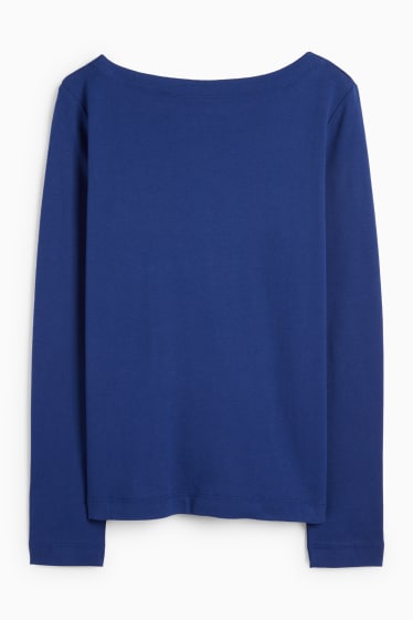 Femmes - Haut à manches longues - regular fit - bleu foncé