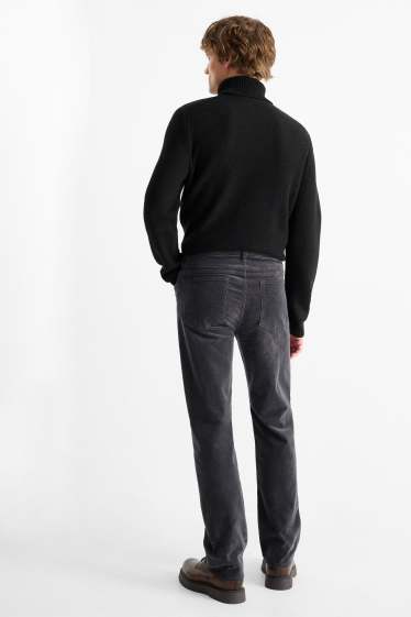 Herren - Cordhose - Regular Fit - dunkelgrau