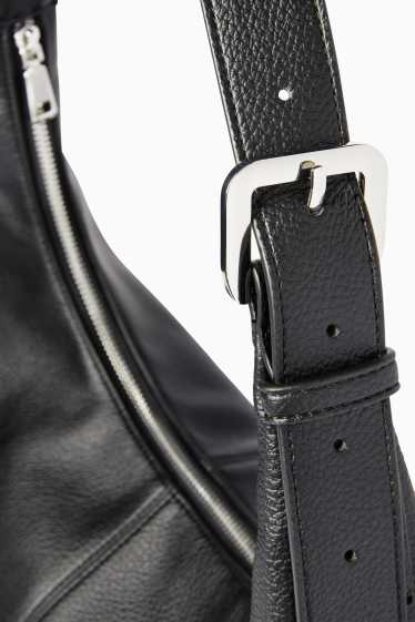 Women - Shoulder bag - faux leather - black