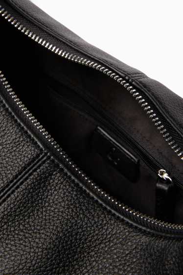 Women - Shoulder bag - faux leather - black