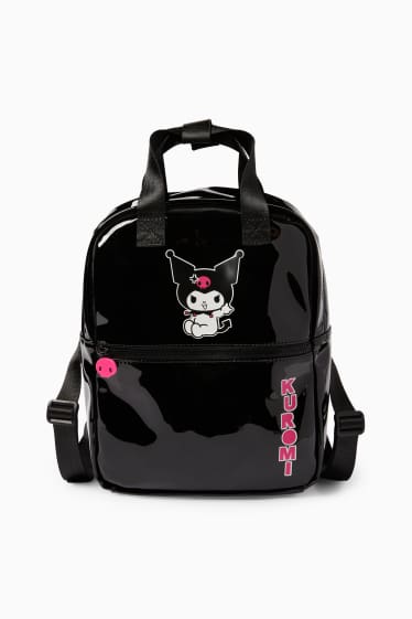 Děti - dívky - Kuromi - lakovaný batoh - černá