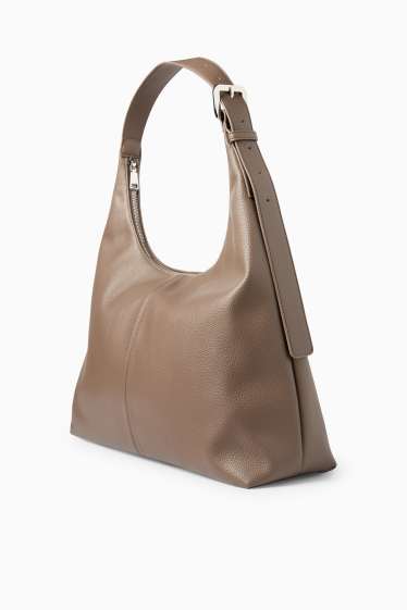 Women - Shoulder bag - faux leather - light brown
