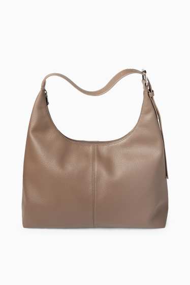 Women - Shoulder bag - faux leather - light brown