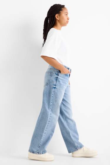 Kinder Mädchen - Skater Jeans - helljeansblau