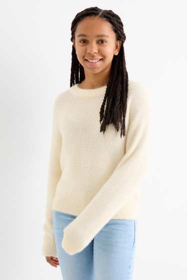 Bambine - Maglione - bianco crema