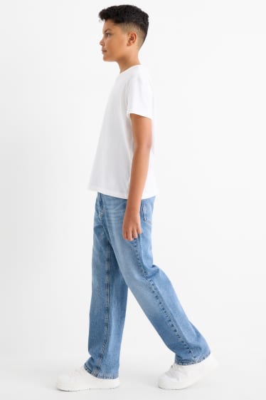 Kinderen: jongens - Loose fit jeans - thermojeans - jeansblauw