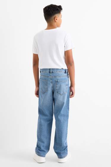 Kinderen: jongens - Loose fit jeans - thermojeans - jeansblauw