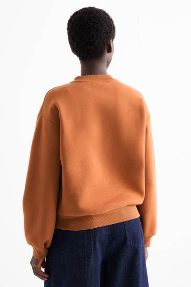 Femmes - Sweat - à fleurs - terracotta
