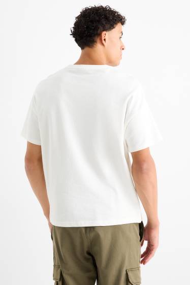 Bărbați - Tricou - supradimensionat - alb