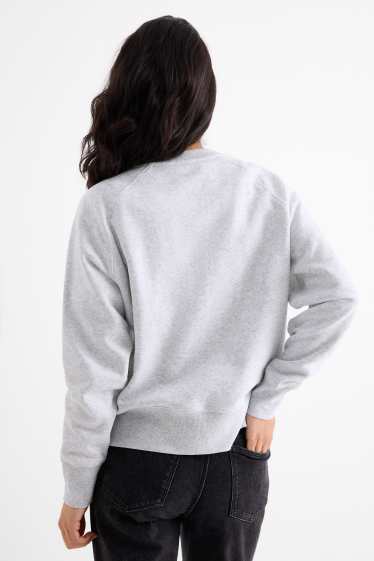 Femmes - Sweat basique - gris clair chiné