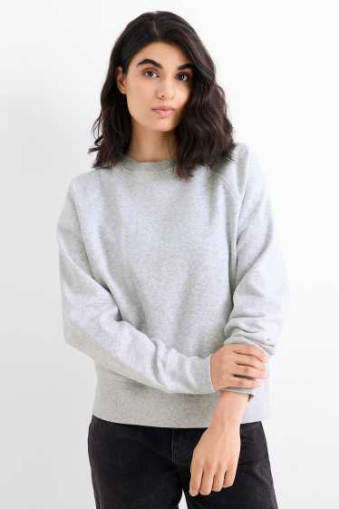Femmes - Sweat basique - gris clair chiné