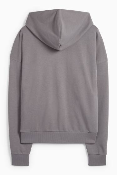 Heren - Sweatvest met capuchon - grijs