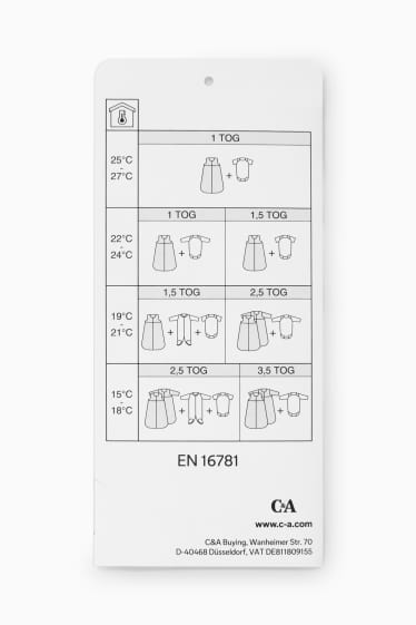 Unisex - Paquet de 2 - sac de dormir per a nadó - 6-18 mesos - blanc trencat
