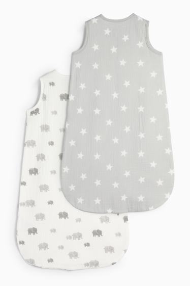 Unisex - Paquet de 2 - sac de dormir per a nadó - 6-18 mesos - blanc trencat
